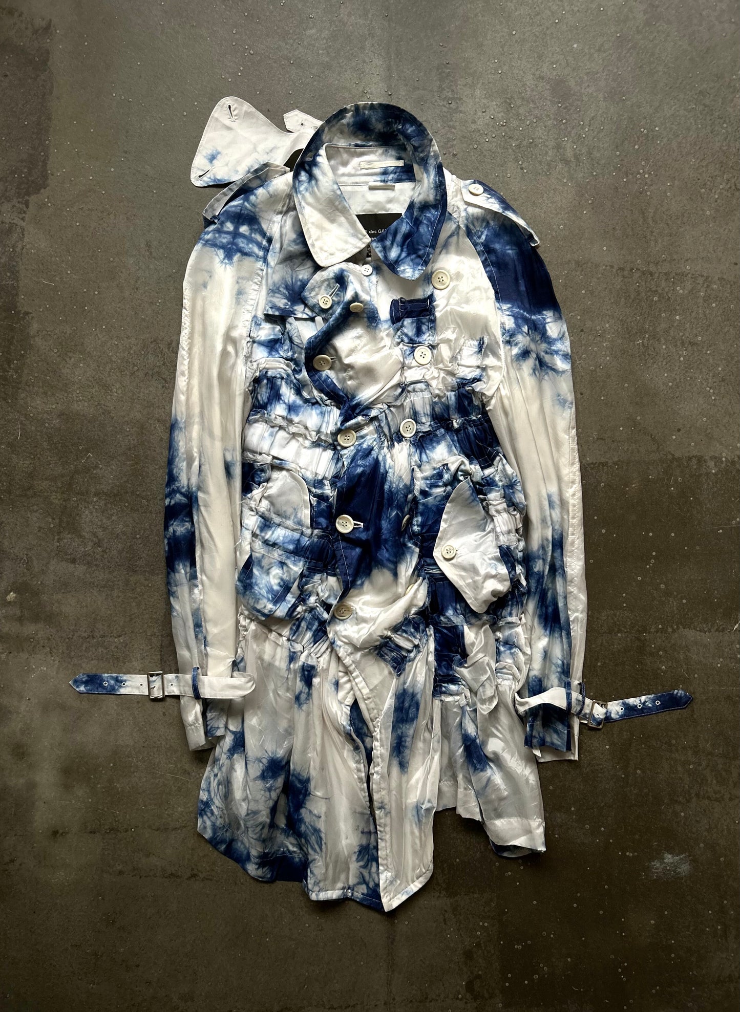 comme des garçons homme plus blue porcelain coat