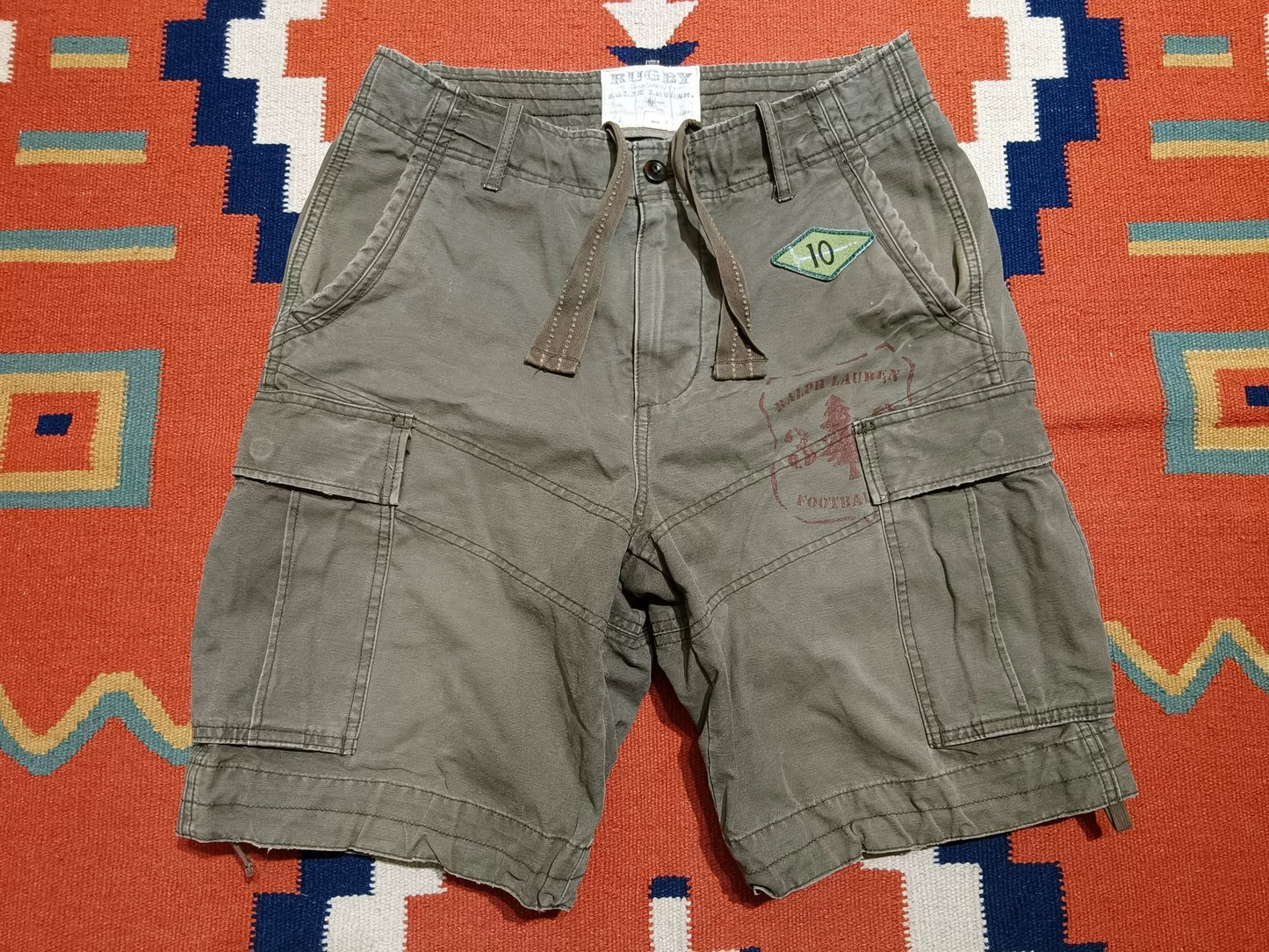 Early Heavyweight RRL Distressed Cargo Shorts