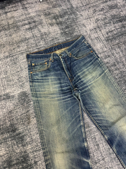 Vintage Levi's 502 Japanese Washed Blue Jeans