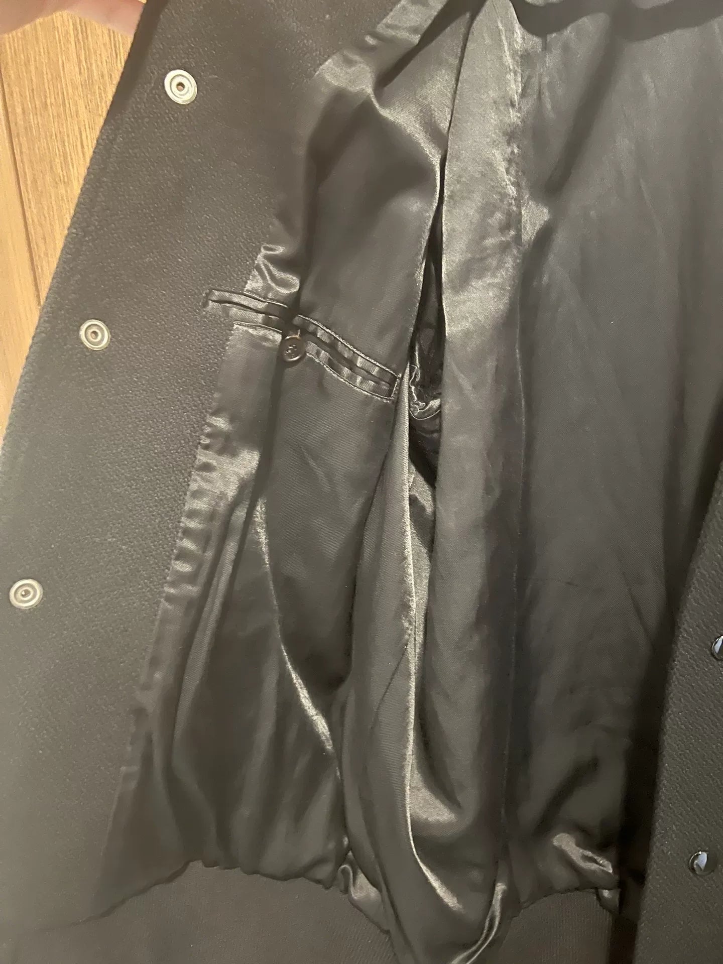 Saint Laurent Striped Black Baseball Jacket
