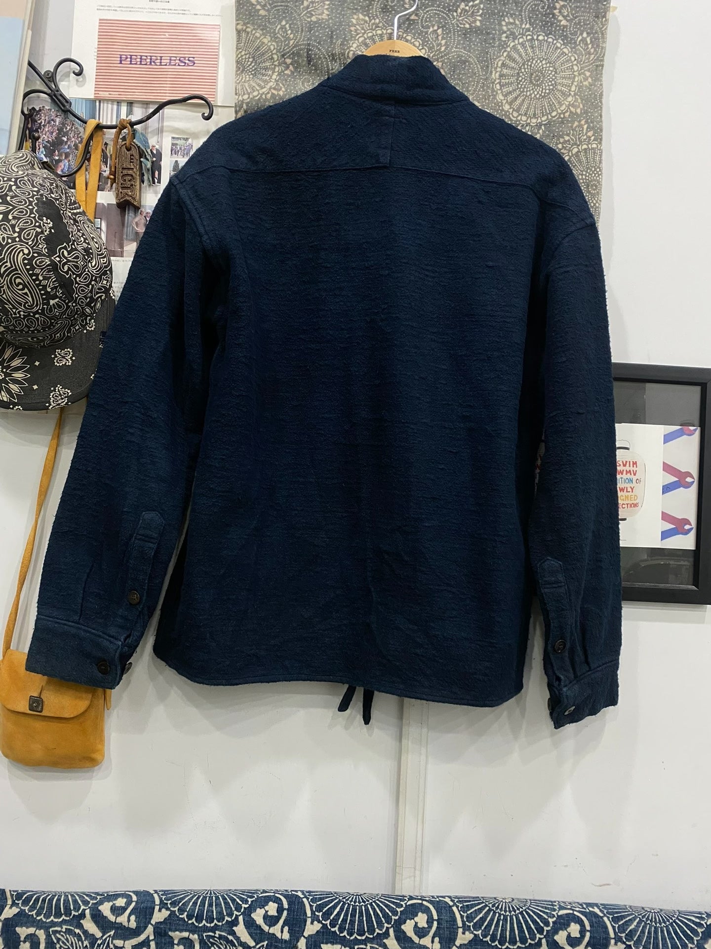 visvim lhamo shirt in dark indigo