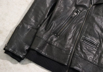 maison margiela leather motorcycle jacket size l/xl