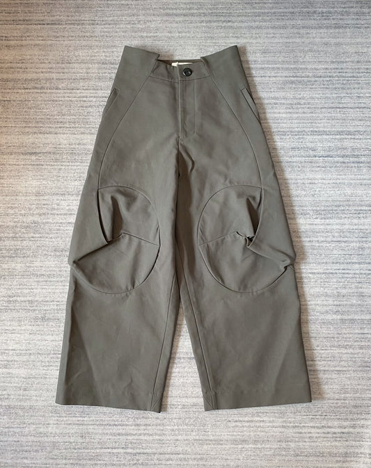 alfalfa wide-leg pants in olive green