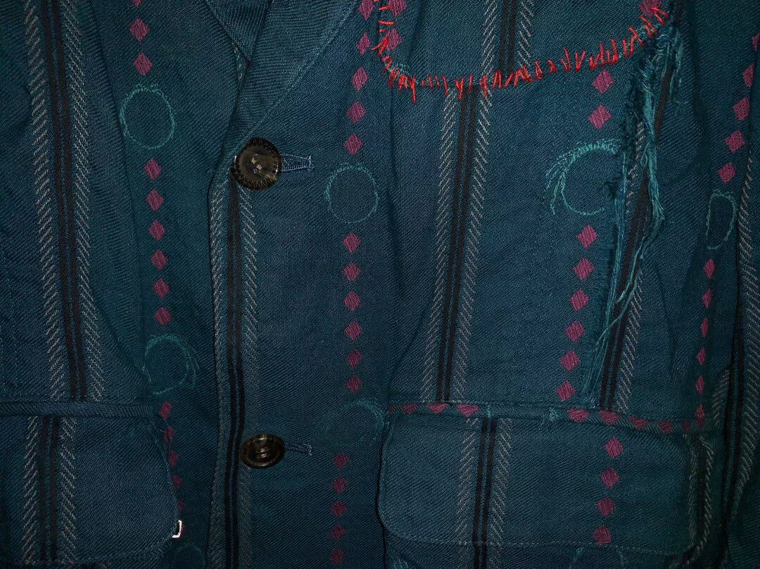 Undercover 03ss Scab Distressed Patch Suit Jacket