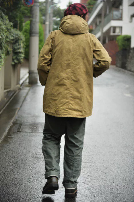 military canvas hooded windbreaker coat