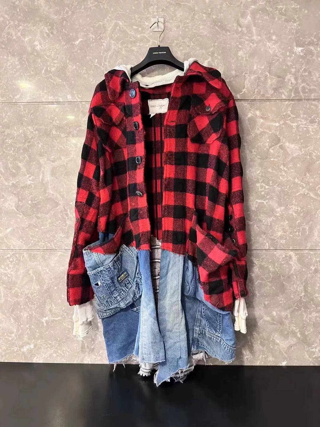 Greg Lauren Wool and Denim Coat