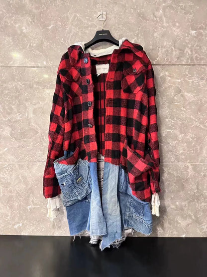 Greg Lauren Wool and Denim Coat