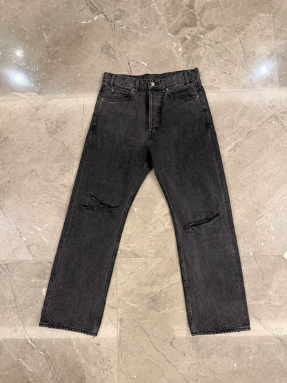 Celine Hedi Slimane Gray Distressed Jeans