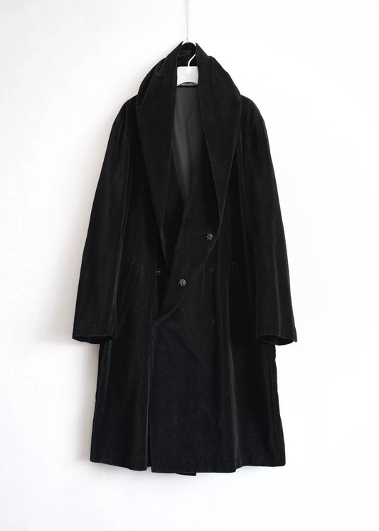 Yohji Yamamoto Velvet Hooded Coat