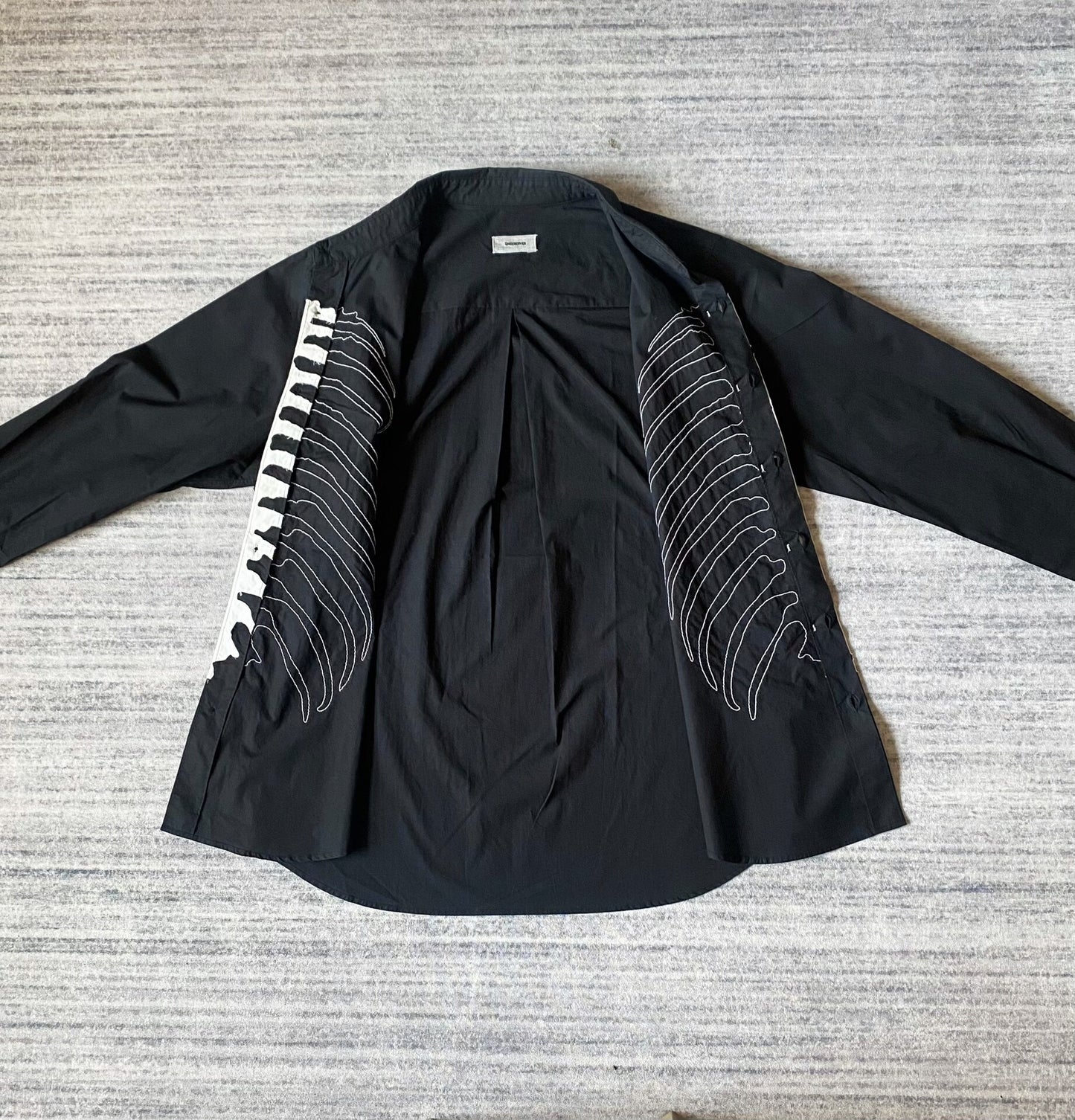 Undercover Skeleton Embroidered Long Sleeve Shirt