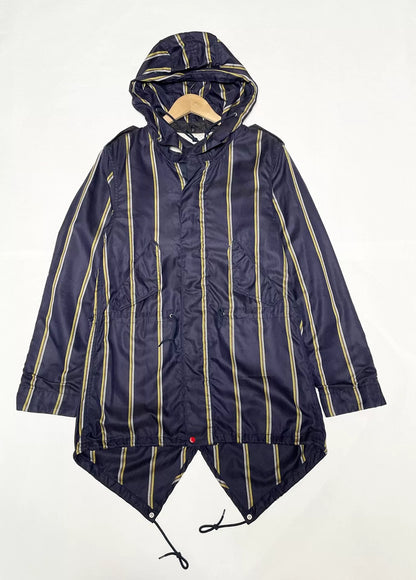 visvim townsend coat navy striped jacket