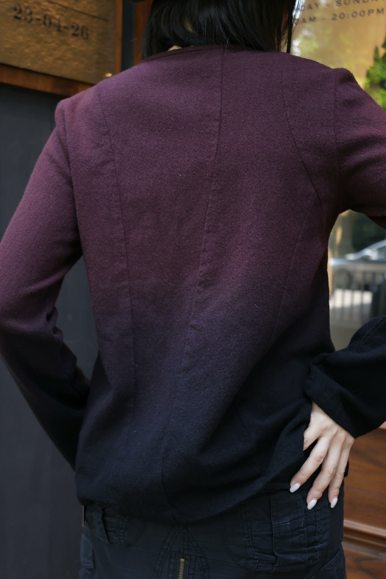 Yohji Yamamoto I Wish Purple Gradient Cardigan
