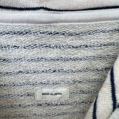 visvim black and white striped hoodie sweatshirt