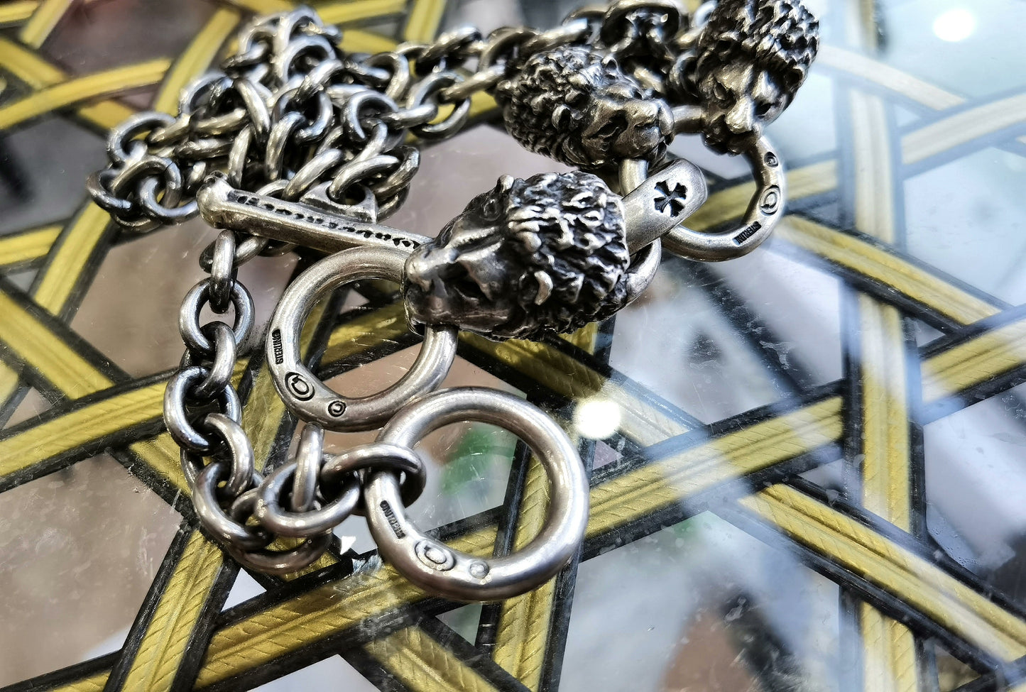 Gaboratory Silver Lion Head Necklace