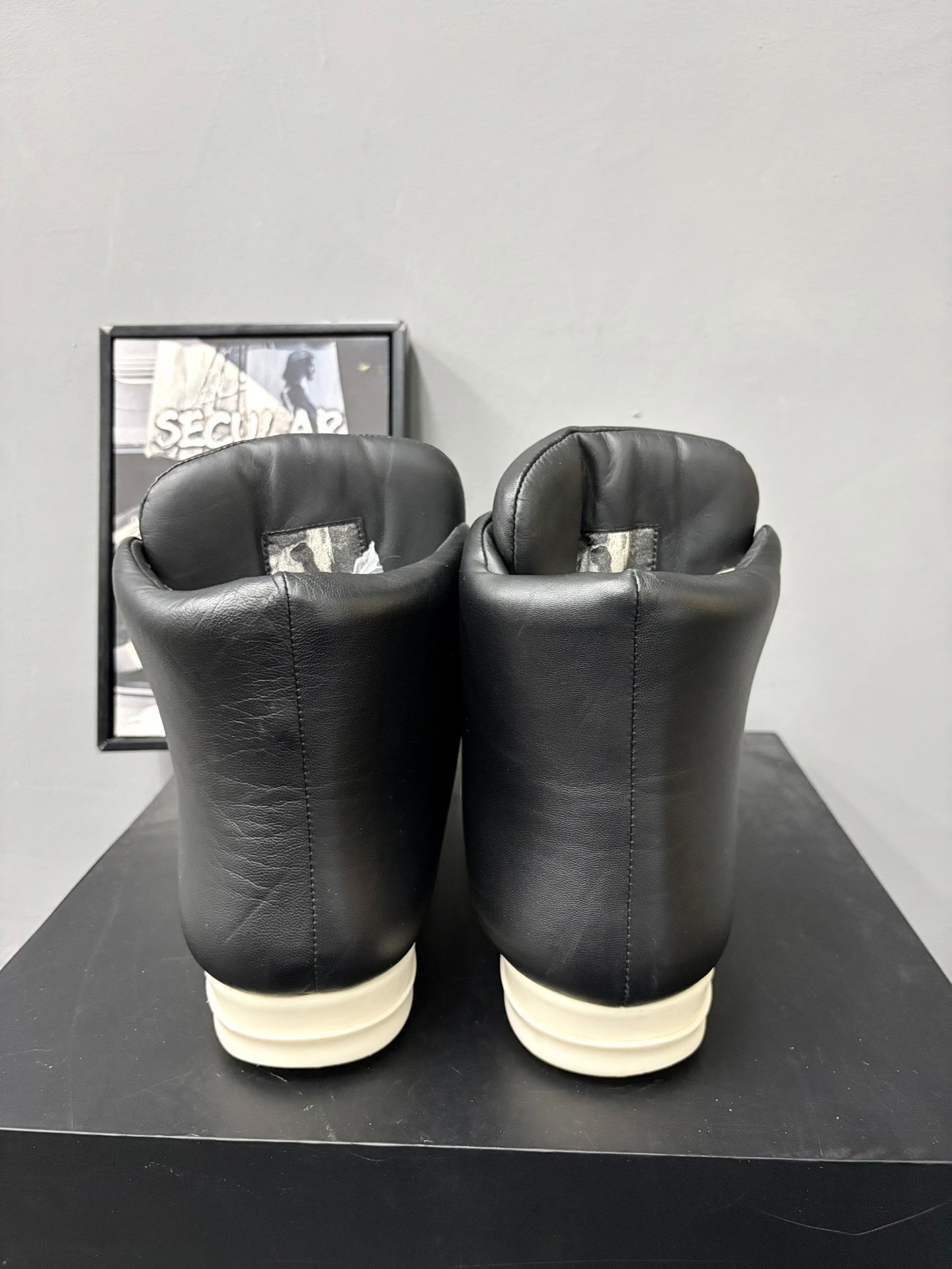 Rick Owens High-Top Leather Chunky Sneakers