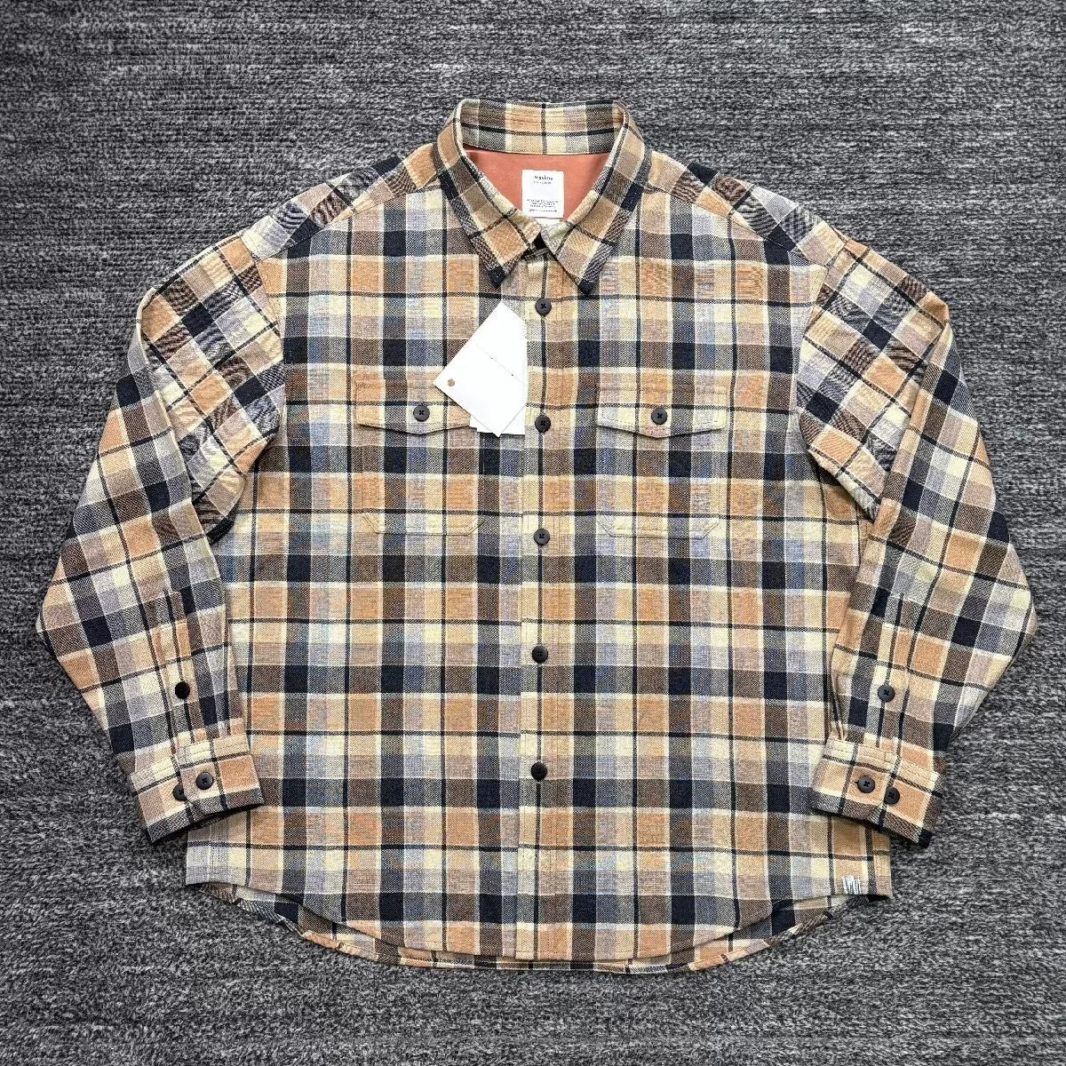 visvim 25SS Lumber Check L/S Beige