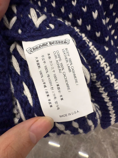 Chrome Hearts Cross Patch Silver Knit Sweater