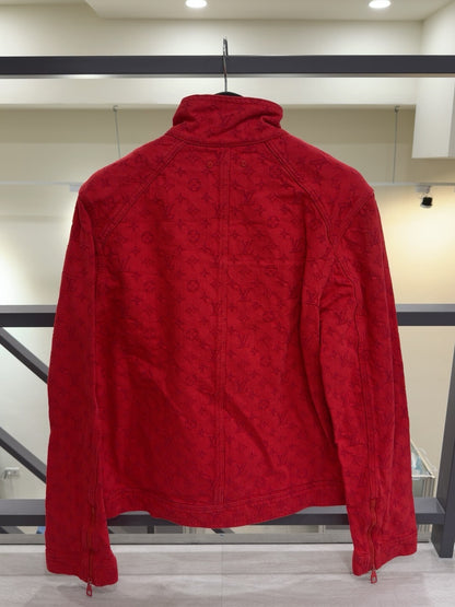 Louis Vuitton Red Logo Denim Jacket