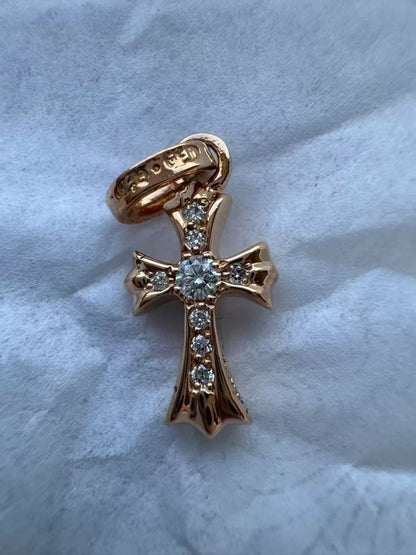 Chrome Hearts 22k Babyfat Cross Pendant