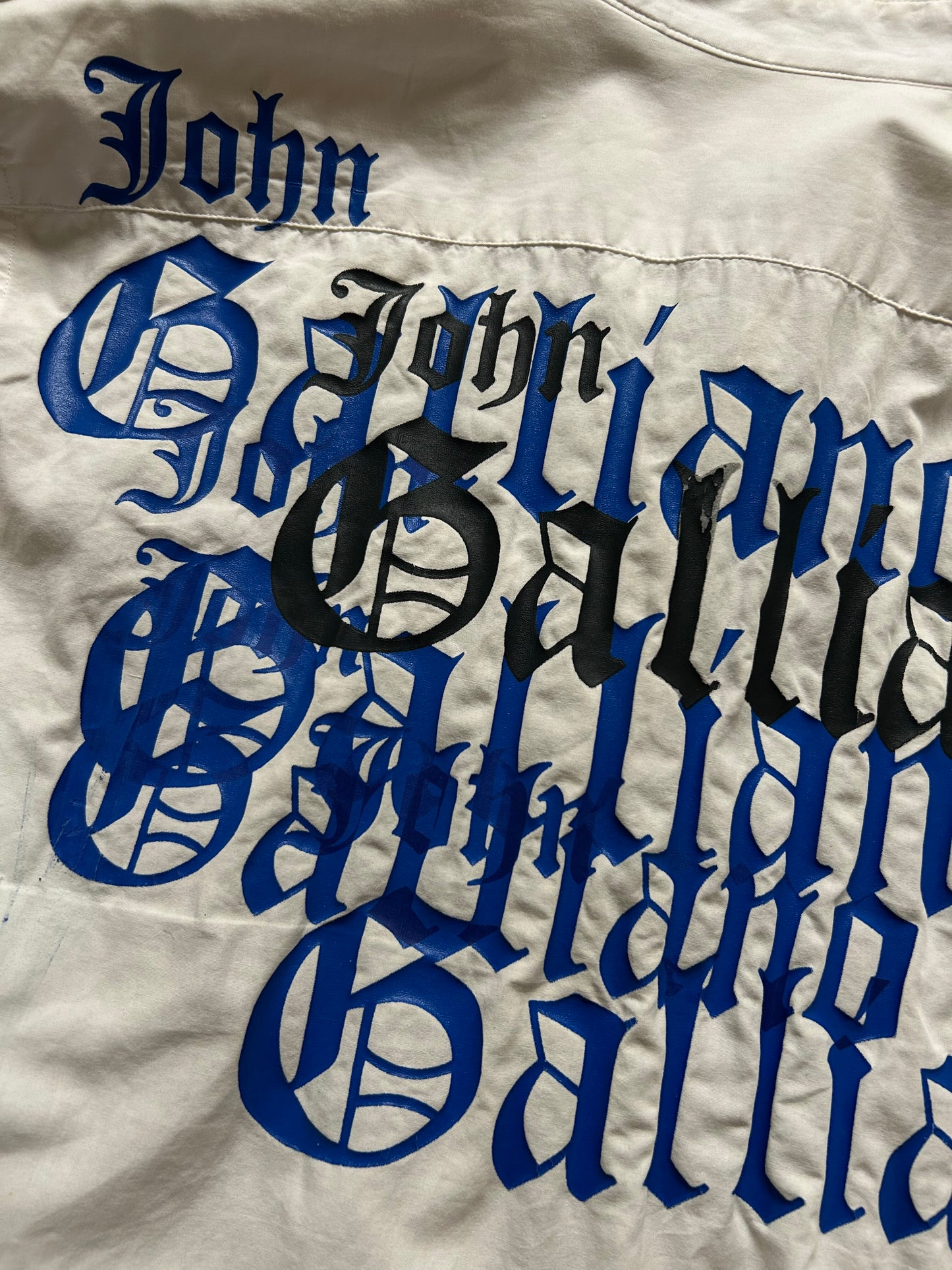 john galliano pirate print button-up shirt