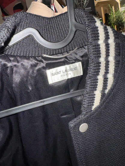 Saint Laurent Black Varsity Jacket