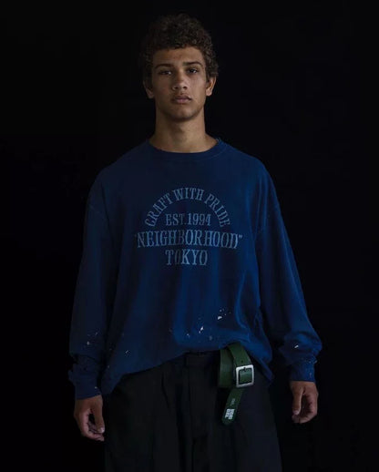 NEIGHBORHOOD Distressed Splatter Crewneck