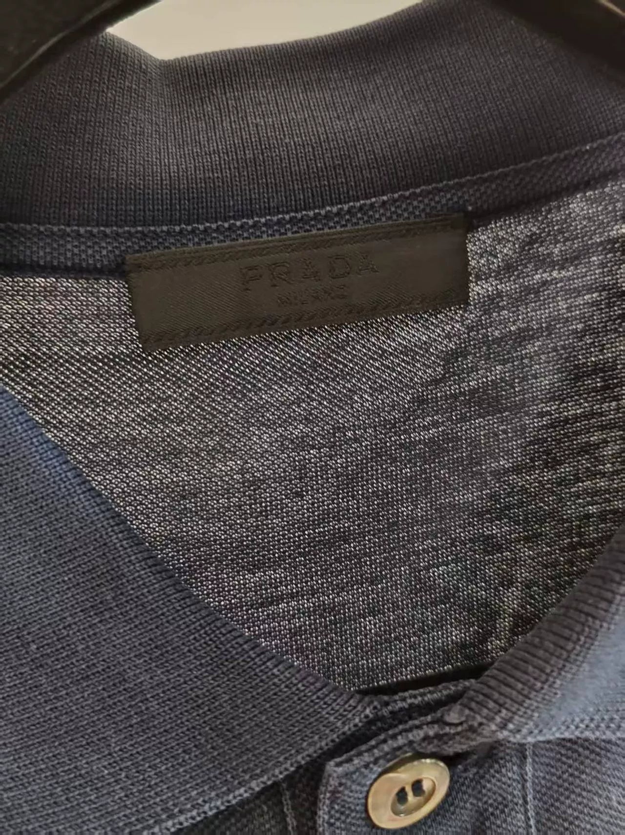 Prada Triangle Logo Short Sleeve Shirt