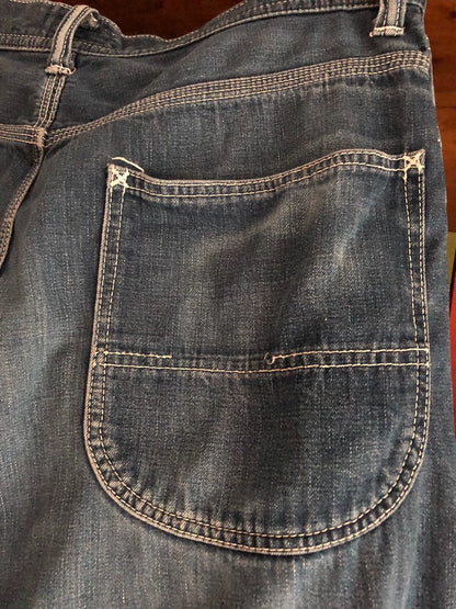 stylish straight-leg denim wide-leg pants