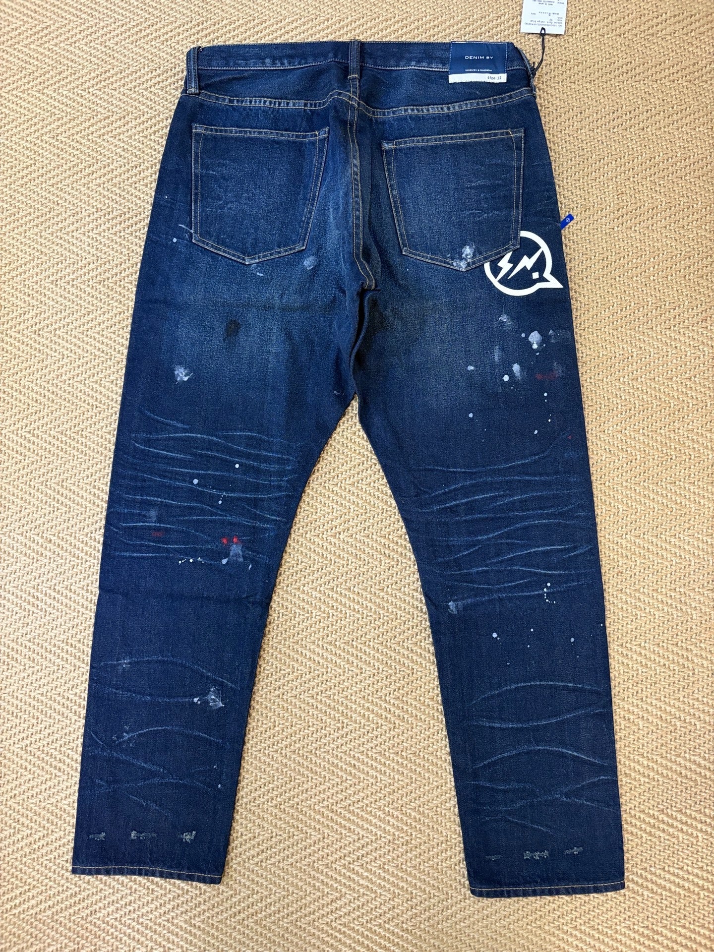 Denim by Vanquish & Fragment Lightning Splatter Jeans
