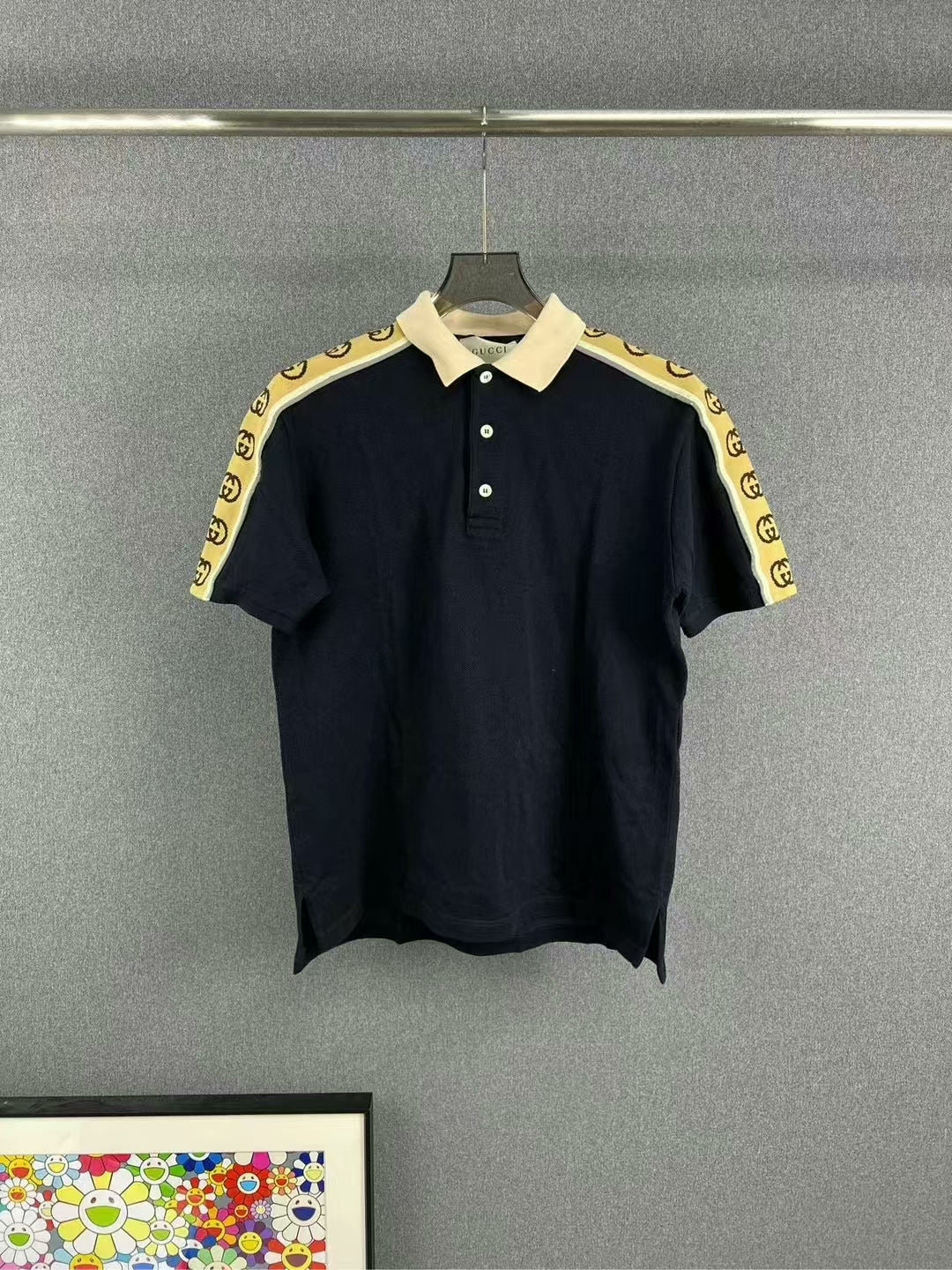 gucci short sleeve polo with arm logo