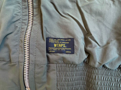 wtaps flight jacket military style black gold label