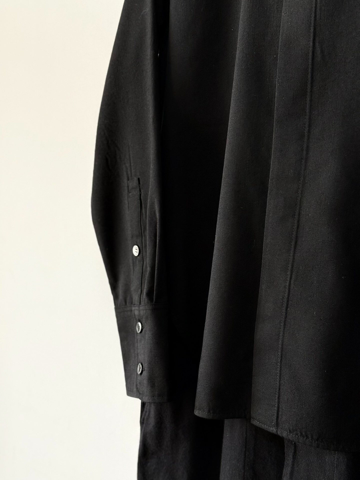 Yohji Yamamoto Double-Layer Wool Shirt Coat
