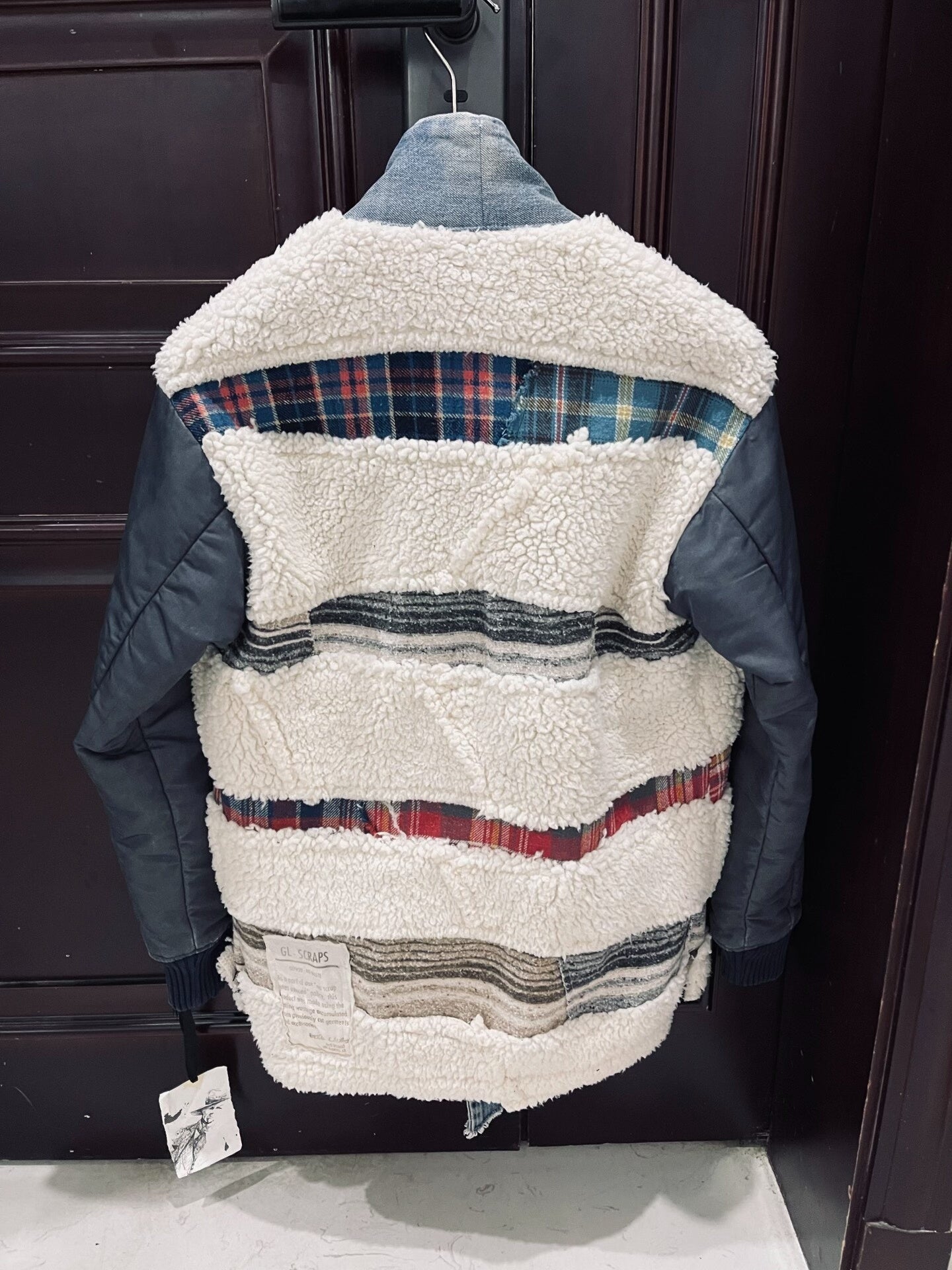 Greg Lauren Shearling Patchwork Robe