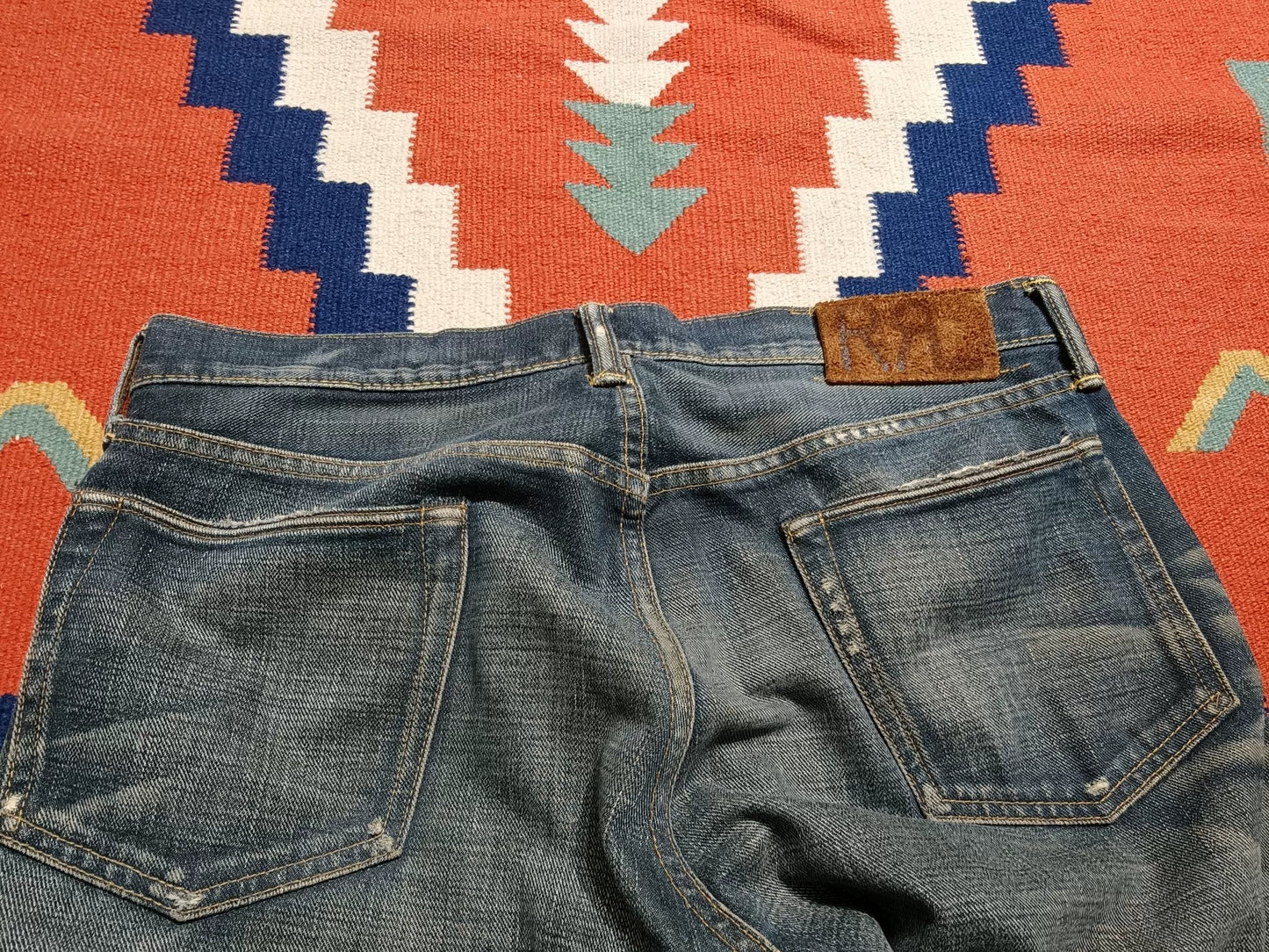 RRL Double RL Yellow Mud Dye Red Selvedge Jeans