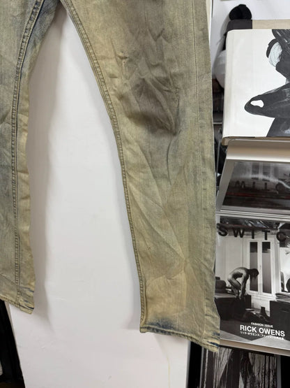 raf simons water-washed denim pants size M