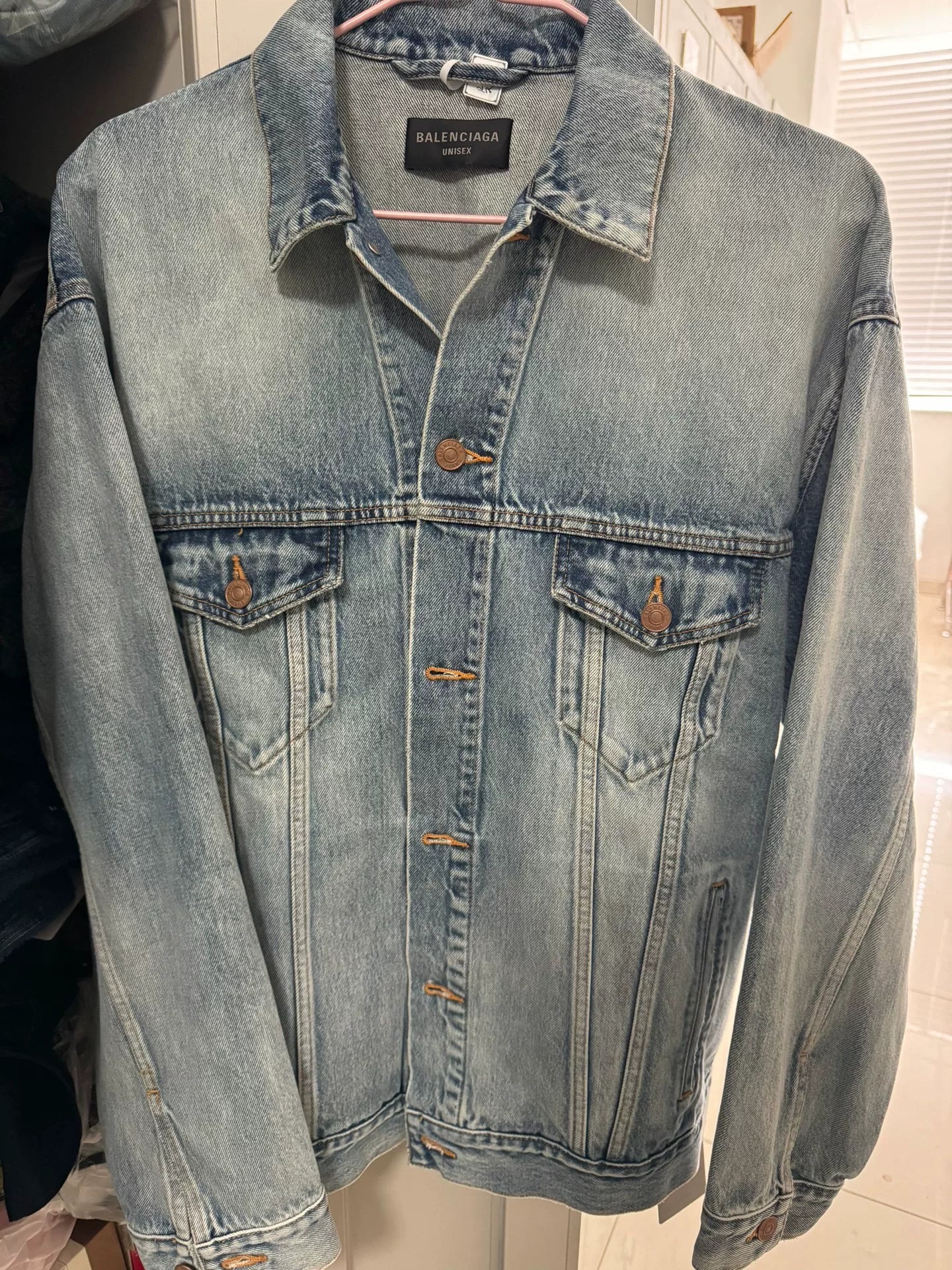 Balenciaga Double B Denim Jacket Size S
