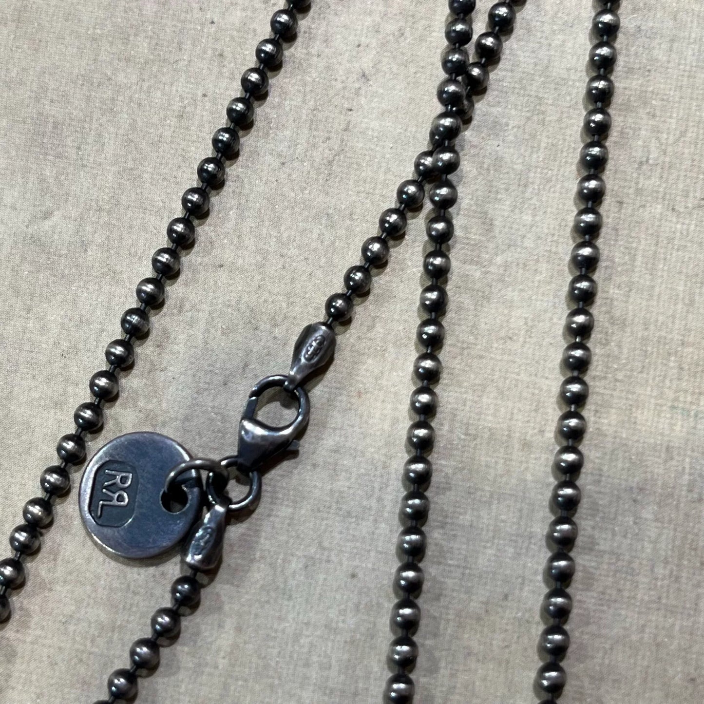 rrl silver dog tag necklace accessory