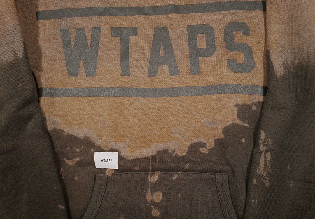 wtaps hooded sweatshirt with tie-dye design