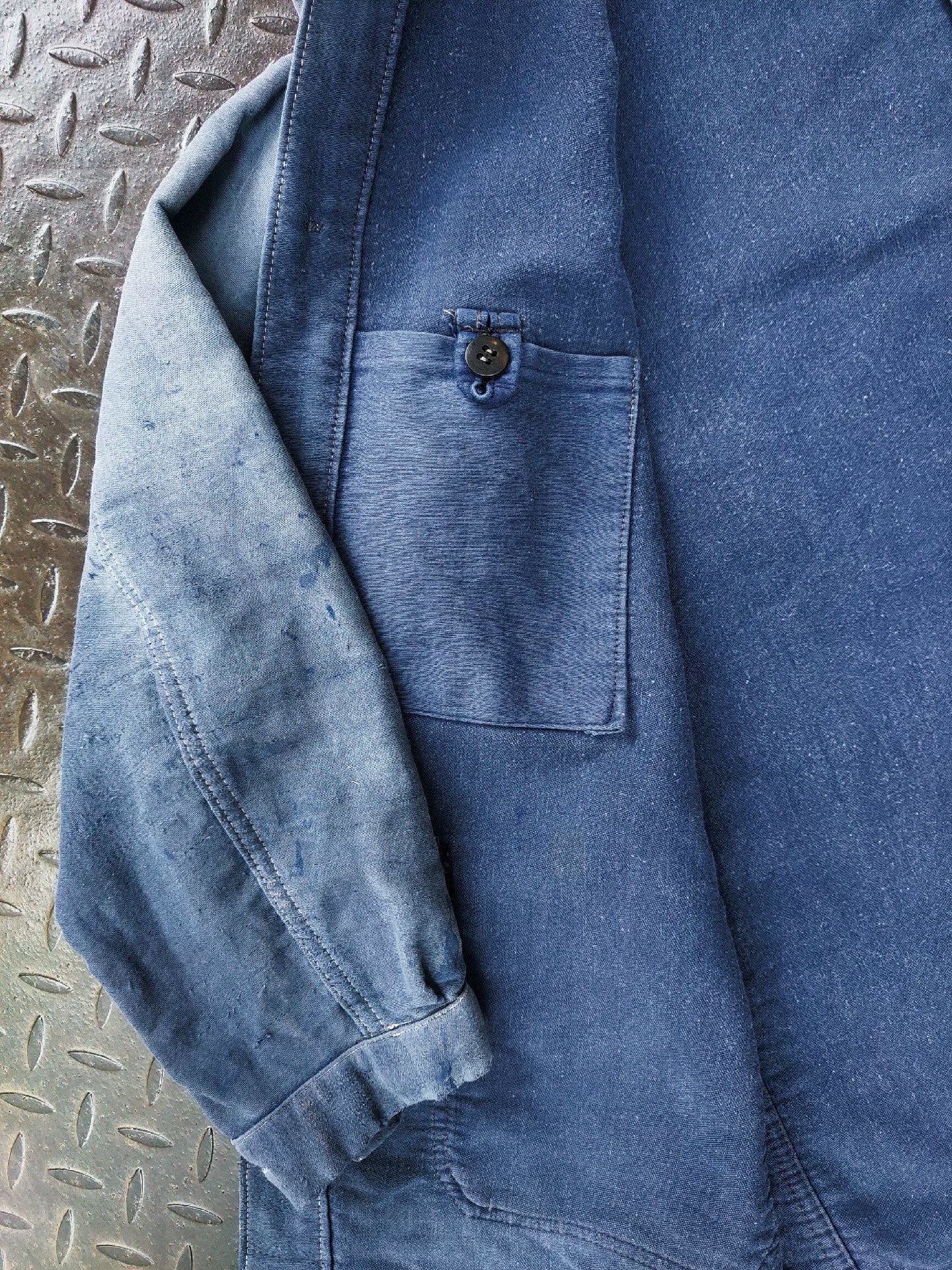 1940s French Moleskin Work Jacket