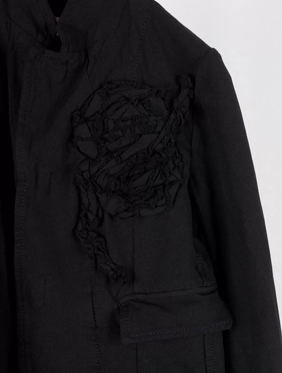 Comme des Garçons Black Jacket with Embroidery