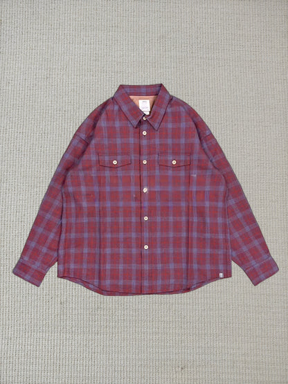 VISVIM Lumber Check Wool-Linen Plaid Shirt