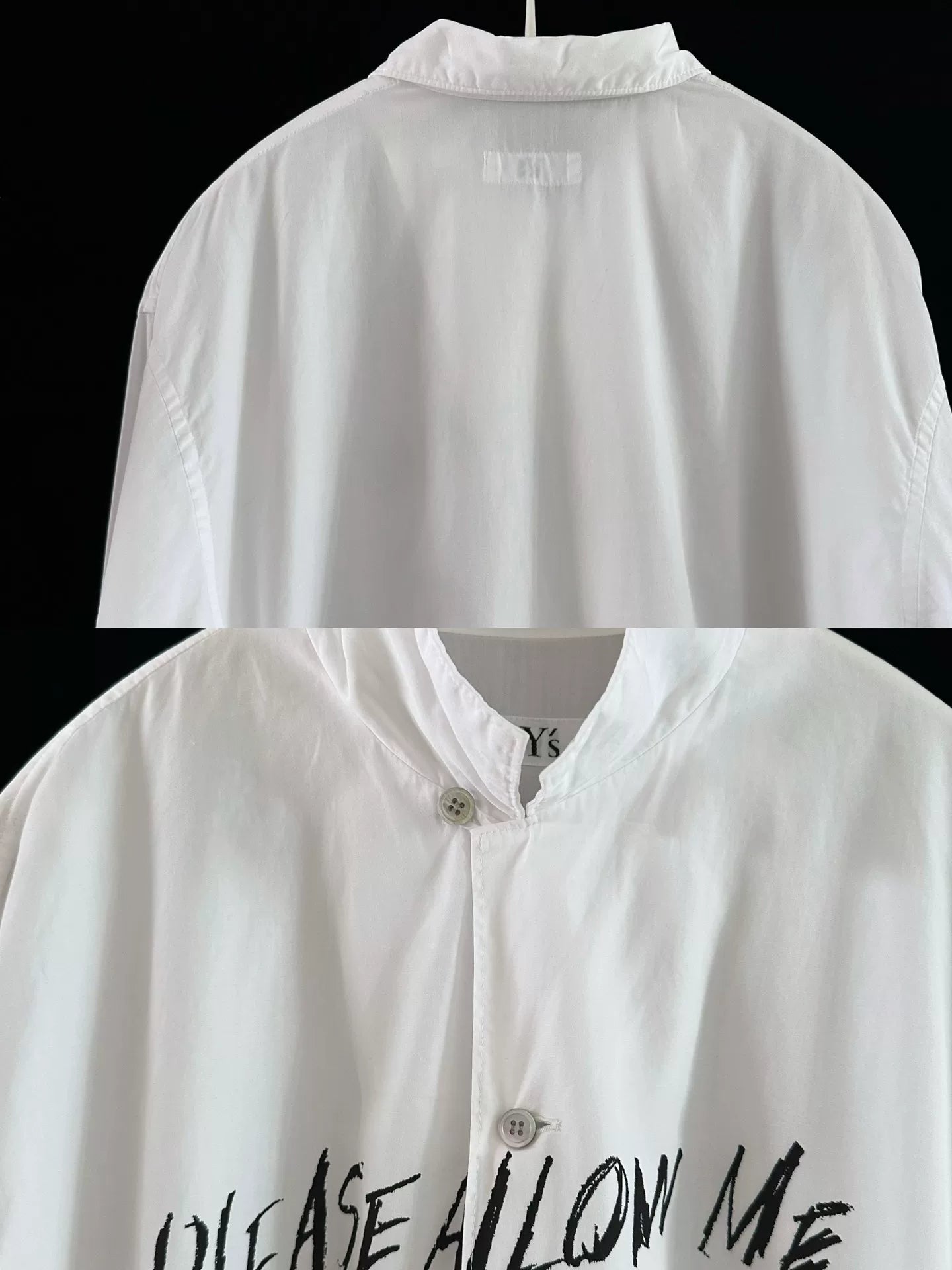 Yohji Yamamoto 90s Y's Slogan Shirt