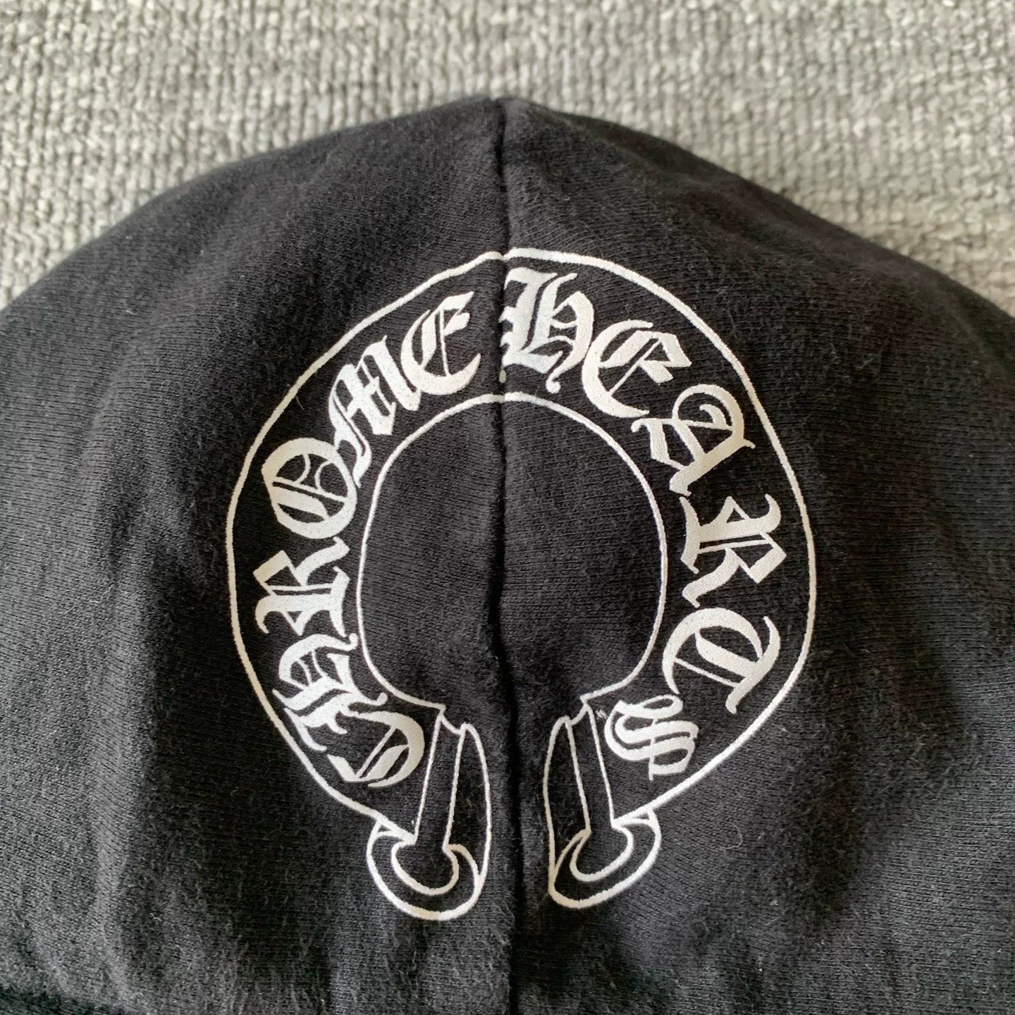 chrome hearts black zip-up hoodie with logo