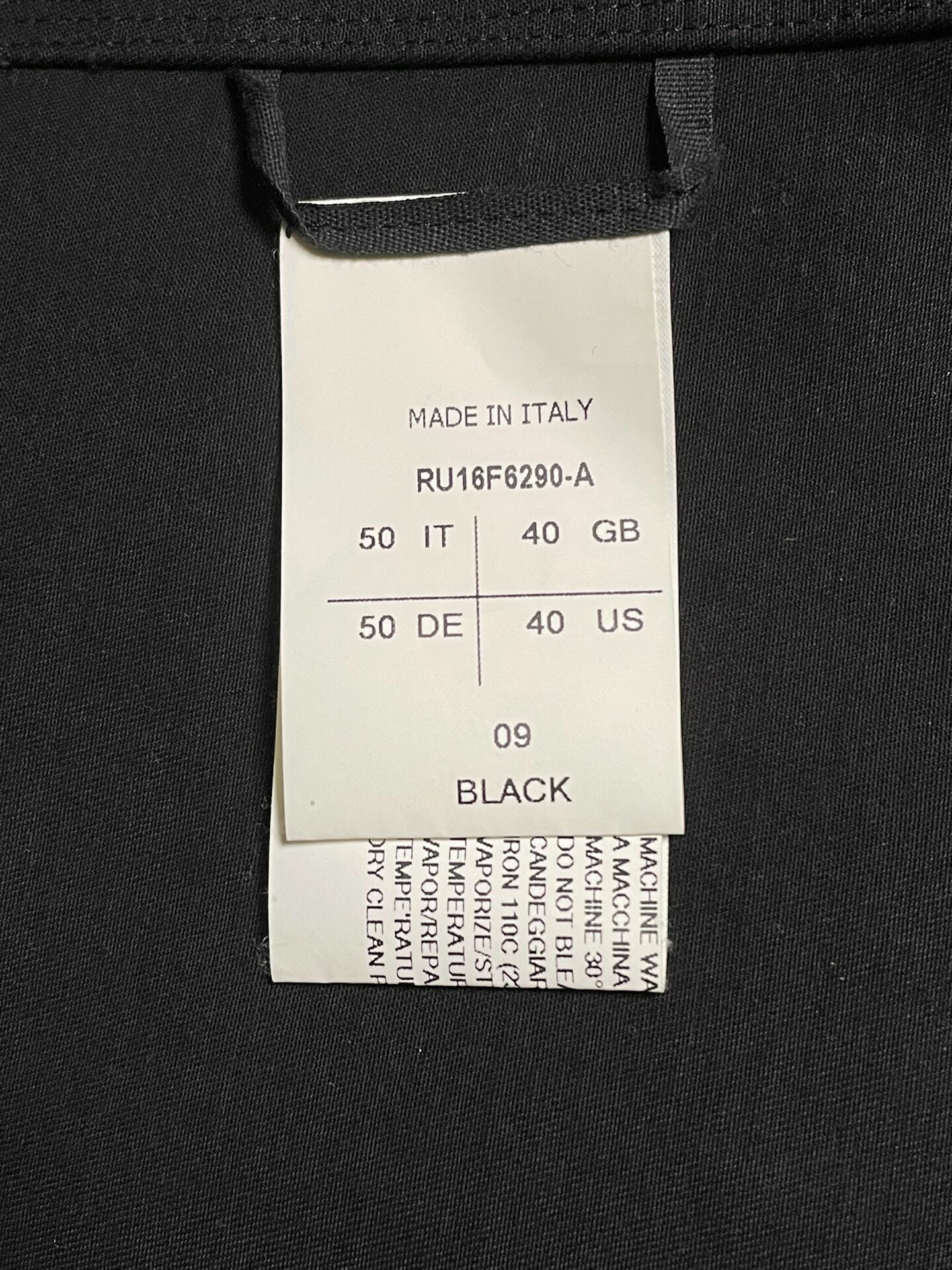 Rick Owens Black Jacket Size 50