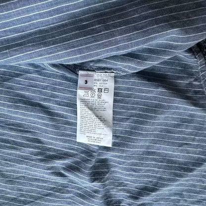 visvim Blue White Striped Chambray Shirt