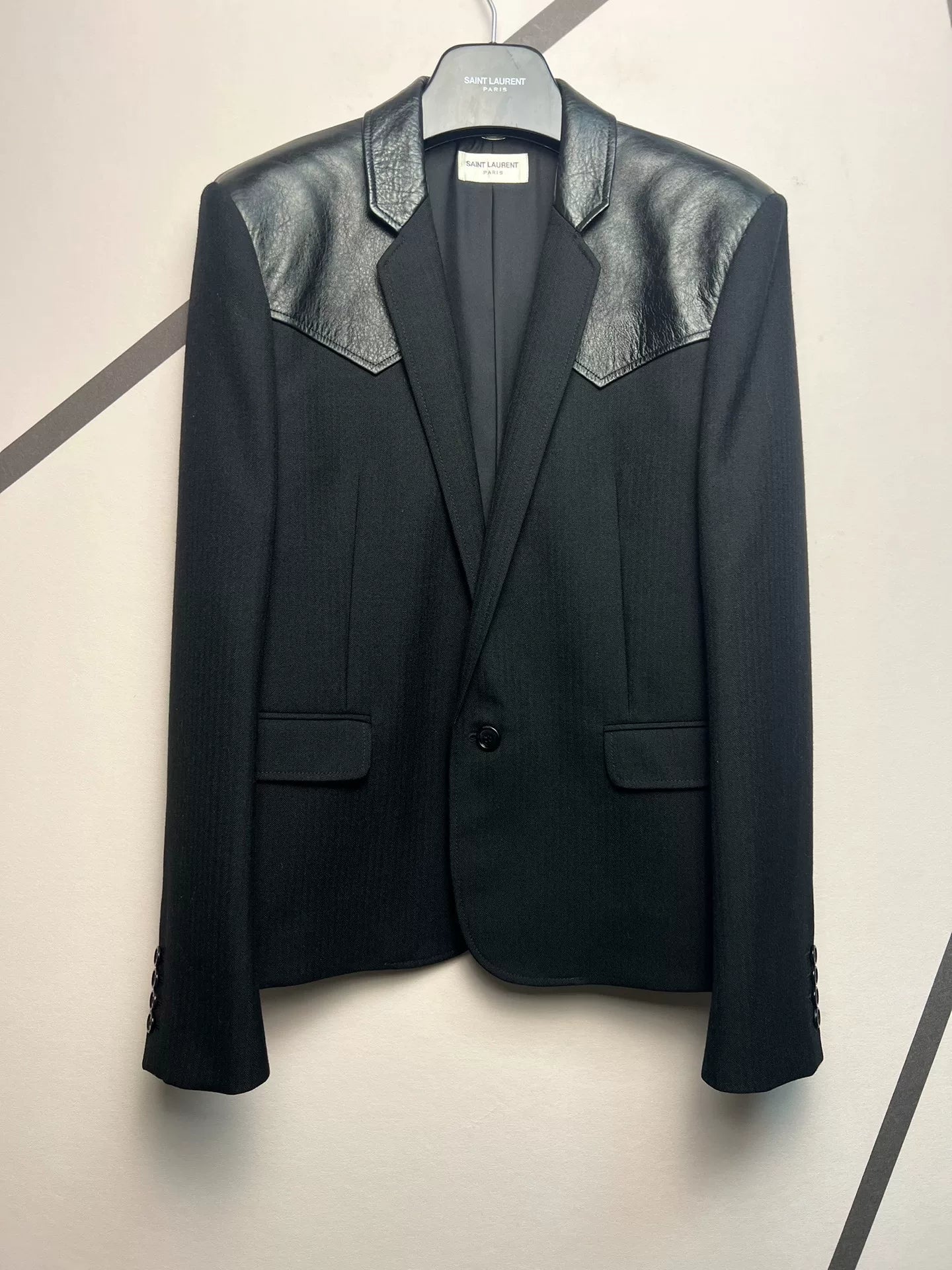 Saint Laurent SLP Sheepskin Wool Blazer