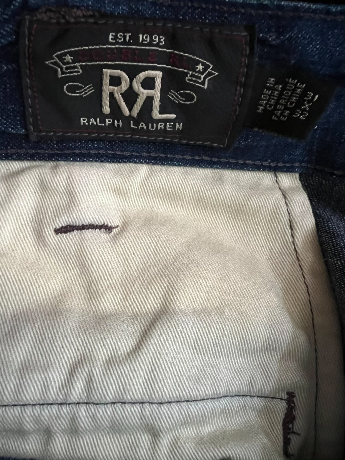 RRL Double RL Washed Distressed Officer Pants