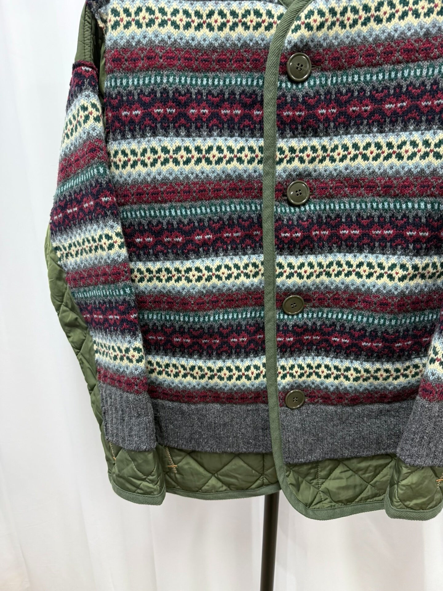 junya watanabe striped cotton jacket