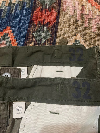 RRL Twill Distressed Camo Cargo Pants