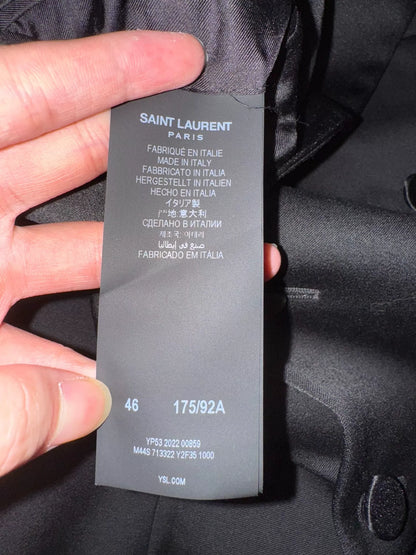 Saint Laurent Black Double-Breasted Coat